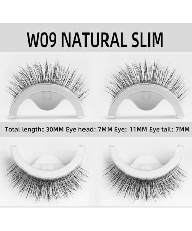 Reusable Self-Adhesive Eyelashes Natural Multiple Fake Eyelashes Natural Look Natural Fluffy Curling Long Eyelashes No Magnet No Glue Eyelashes Waterproof (W09-1 Paired) - Buy Online on GoSupps.com