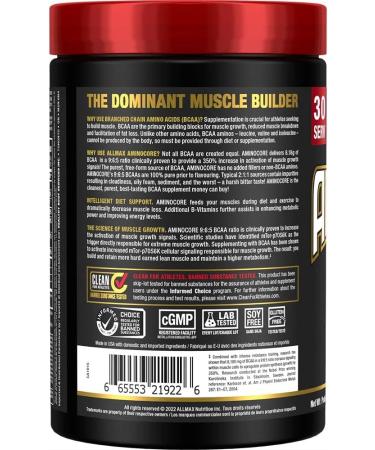 ALLMAX Nutrition Aminocore Bcaa - 8g Bcaas - 100% Pure Branch Chained Amino Acids - Gluten Free 315 gram Watermelon Watermelon 315 g (Pack of 1) 8g Bcaas - Buy Online on GoSupps.com