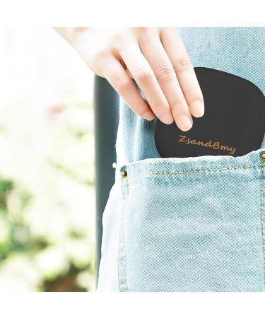 ZsandB Compact Mirror: Lighted Travel Makeup Mirror 1X/10X Magnification, Dual-Side Dimmable, USB Rechargeable - Portable 3.5'' Pocket Mirror in Black - Buy Online on GoSupps.com