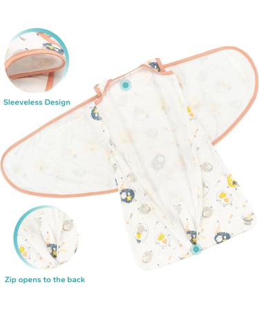 ZIGJOY Baby Swaddle Wearable Blanket 0.5 Tog 100% Cotton | Adjustable Sleep Sack for Newborn Boy Girl 6-12 Months - Buy Online on GoSupps.com
