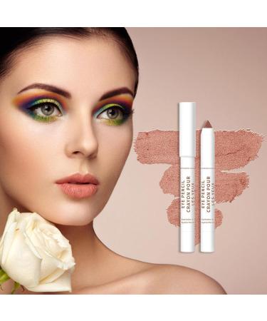 Cream Eyeshadow Stick | Soft Creamy Matte Shimmer Eye Shadow Pencil Crayon Eye Brightener Highlighter Eyeliner Crayon Make Up Set 20 Colors Smudge-Proof Transfer-Proof B08 - Buy Online on GoSupps.com