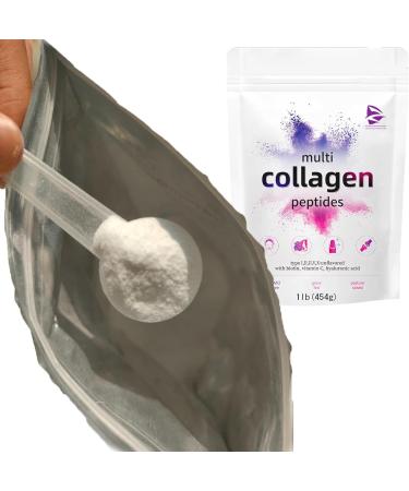 Multi Collagen Protein Powder Multi Collagen Peptides Types i ii iii v x Hydrolyzed Collagen Peptides with Hyaluronic Acid Biotin & Vitamin C Unflavored Collagen Peptides (1) - Buy Online on GoSupps.com