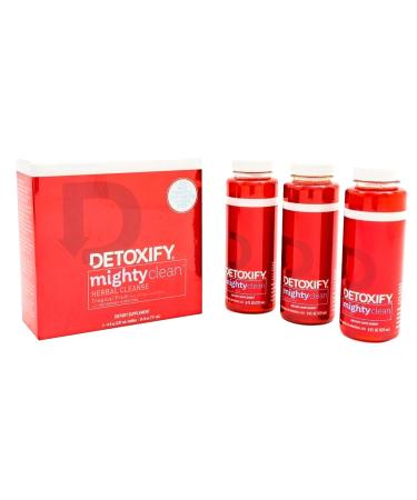 Detoxify Mighty Clean Herbal Cleanse Tropical - 24 oz (3 x 8 oz bottles) - 4 Factor Full Cleansing System - Includes Sticker - Buy Online on GoSupps.com