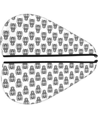 Buy Cute Cartoon Owl Microfiber Hair Towel | Super Absorbent Coral Velvet Wrap for Long Curly & Thick Hair - Buy Online on GoSupps.com