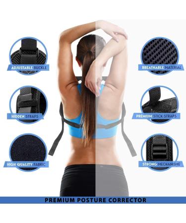 Adjustable Posture Corrector for Men and Women | Clavicle Support Brace for Upper Back | Pain Relief from Neck, Back & Shoulder | Green Box - One Size - Buy Online on GoSupps.com