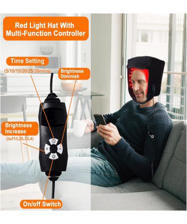 SNBGRYE Hair Growth Cap 215 LEDs 660nm & 850nm 5-Speed Adjustment + Timing for Hair Loss/Promote Hair Growth - Buy Online on GoSupps.com