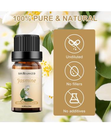 Buy Sedbuwza Jasmine Essential Oil - Pure Organic Jasmine Fragrance Oil for Diffusers Humidifiers Soaps Candles & Perfumes | 0.33 Fl Oz - Buy Online on GoSupps.com