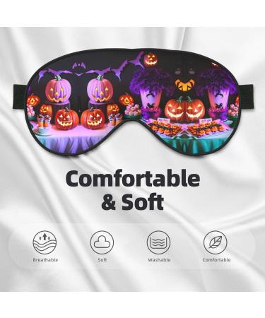 FoRes Halloween Carnival Party Eye Mask - Unisex Light Blocking Adjustable Sleep Mask for Deep Rest - Black - Buy Online on GoSupps.com
