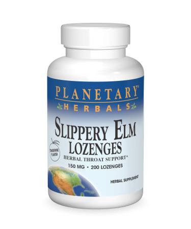 Planetary Herbals Slippery Elm Lozenges Tangerine Flavor 150 mg 200 Lozenges