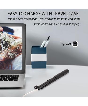 SARMOCARE Electric Toothbrush for Adults & Kids - 40000 VPM 2 Min Timer Waterproof Slim Travel Case & 6 Brush Heads - Rechargeable Sonic Toothbrush - Black - Buy Online on GoSupps.com