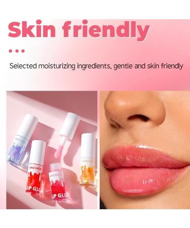 Sitovely 4PCS Hydrating Lip Oil Moisturizing Lip Oil Non-Sticky Gloss Lip Balm Fruit Flavored Lip Glow Oil Lip Gloss No-Sticky Gloss Lip Balm Lip Care Tinted Lip Oil - Buy Online on GoSupps.com