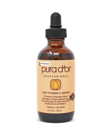 Pura D'or Professional 20% Vitamin C Serum 4 fl oz (118 ml)