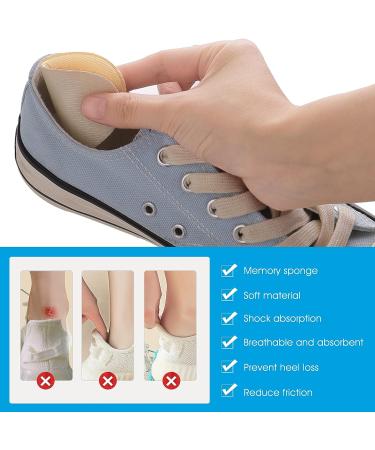 WLLHYF 5D Heel Grips - 2 Pairs - Prevent Heel Pain - Cushions Inserts for Loose Shoes - Men and Women - Reusable Liners - Buy Online on GoSupps.com