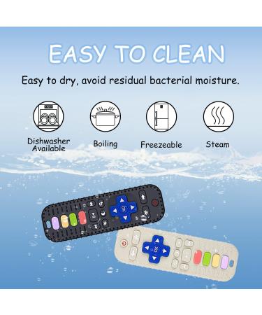 2 Pack Silicone Remote Teether Pacifiers for Babies 6-24 Months - Black+White - Buy Online on GoSupps.com