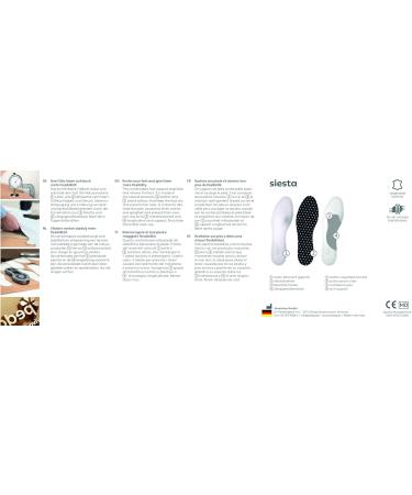 Pedag Siesta Insoles - Arch Support for Flat Feet | Made in Germany | Flexible Metatarsal Support | Ideal for Boots & High Heels | Active Charcoal Filter | US W8/EU 38 - Buy Online on GoSupps.com