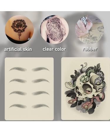 SOTICA Tattoo Practice Skins & Transfer Paper Set - 10 Fake Skin Pieces + 20 Thermal Template Papers for Tattoo Supplies - Buy Online on GoSupps.com