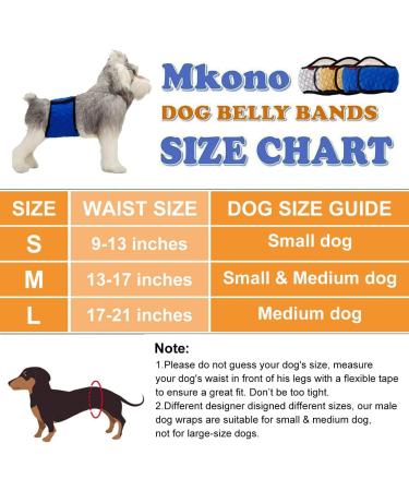 Mkouo 3-Piece Washable Male Dog Diapers | High-Suction Belly Bands for Dogs | Reusable & Comfortable Size L - Buy Online on GoSupps.com