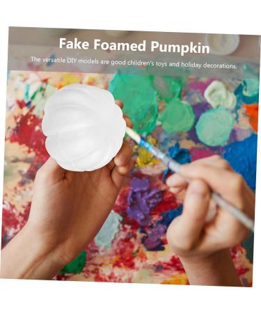 VILLCASE 60 Pcs Foam Simulation Pumpkin Bamboo Cabinet Ornaments for Kids Creative DIY Pumpkin Stencils for Kids DIY Halloween Crafts Pumpkin Decorations Child White Set Artificial Whitex6pcs 8X8CMx6pcs - Buy Online on GoSupps.com