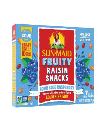 Sun-Maid Blue Raspberry Sour Raisin Snacks - 0.7 OZ, 7 CT (Pack of 3) - Delicious & Healthy Treats - Buy Online on GoSupps.com