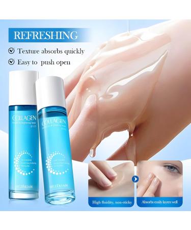 6 Pcs Collagen Skin Care Set for Teen Girls Hydrating Skincare Set with Cleanser Toner Lotion Serum Cream & Eye Cream for Teens & Women  - Buy Online on GoSupps.com