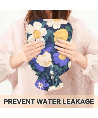 Shop Naanle Hot Water Bottle with Lid - Irises & Peonies Flowers | 1L Heat Bottle for Back Pain Relief Hand & Feet Warmer Neck Warmth & Cold Therapy | International Shipping - Buy Online on GoSupps.com
