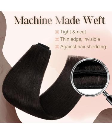 Black Clip in Hair Extensions Real Human Hair - 10 Inch 50g Hair Extensions Clip in - 8 Pieces Clip in Hair Extensions - Buy Online on GoSupps.com