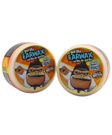 Moco de Gorila Gorilla Earwax Hair Wax Gel Hair Styling Wax Trendy Hairstyle Superior Control Long-Lasting Hold 2-Pack of 3.53 Oz 2 Jars.