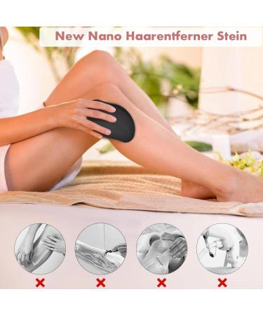 Dalkits Nano Hair Remover - Crystal Hair Removal Stone for Smooth Skin | No Shaving Safe for Legs Arms & Back - Black - Buy Online on GoSupps.com