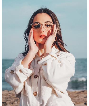 Cyxus Women's Blue Light Filter Glasses - Vintage Cat Eye & Round UV400 Anti-Harmful 2-Piece Set (Gold & Silver) - Perfect for Screen Use - Buy Online on GoSupps.com