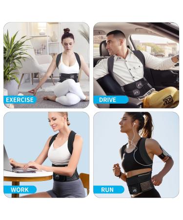 Support Waist Lumbar Back Straightener | Posture Corrector for Medium Size | Improve Spine Alignment | Black - Buy Online on GoSupps.com