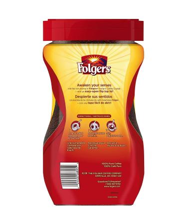 Folgers Instant Coffee Crystals Classic Roast 16oz - 1lb Pack for Instant Satisfaction - Buy Online on GoSupps.com