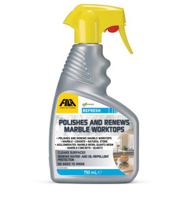 FILA Surface Care Solutions REFRESH Marble Cleaner For Worktops Polishes And Renews Kitchen Worktop Ideal For Granite Quartz And All Natural Stone Stain Remover 750ml Single