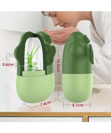 Geeric Ice Roller & Silicone Ice Cream Facial Brush | Anti-Aging Face Massage & Dark Circle Reduction | Folding Cat Paws Design - Buy Online on GoSupps.com