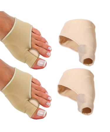 BIOAK 2 Pair Bunion Pads with Gel Pad Brace Toe Separator for Men