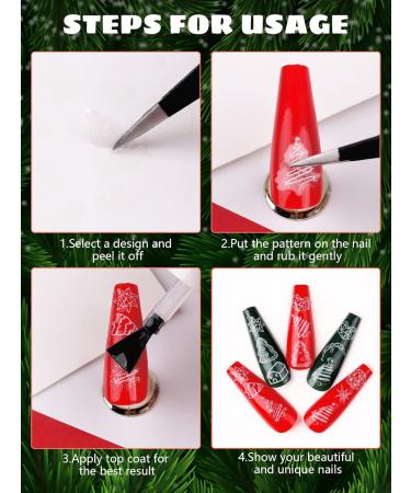 EBANKU 15 Sheets Christmas Nail Art Stickers Decals Self-Adhesive Nail Art Stickers 3D Xmas Santa Claus Snowflakes Nail Stickers for Women Girls Kids Manicure DIY -B - Buy Online on GoSupps.com