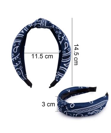 Duufin 6-Piece Paisley Boho Knot Headbands for Women and Girls - Vintage Twisted Cross Knot Design - Classic Colors - Buy Online on GoSupps.com