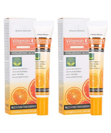 Sonew 2 pcs Cr me de Soin Des Yeux Vitamine C Cr me Pour Les Yeux Anti-rides limination Des Cercles Noirs Cr me Hydratante Pour Les Yeux(25 ml)