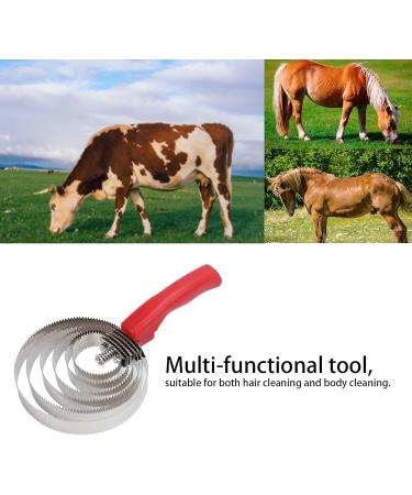 Horse Curry comb Stainless Steel Livestock Itching Brush Horse Shedding Comb Horse Grooming Brushes for Sheep Horses Cows 6 Rings Curry Combs - Buy Online on GoSupps.com