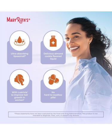 MaryRuth Organics Lion's Mane Liposomal (Coffee Cake) & Hair Growth MAX (Almond Cookie) | Clean Label Project Verified | Vitamins for Cognitive Support Beauty and Overall Health | Vegan Non-GMO - Buy Online on GoSupps.com