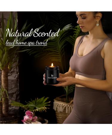 Black Scented Candle for Men - Rose & Sandalwood Natural Fragrance 7.6 Oz 100% Soy Wax 40 Hour Burn - Perfect Birthday & Festival Gift - Buy Online on GoSupps.com