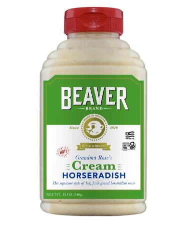 Beaver Hot Cream Horseradish, 12 Ounce Squeeze Bottle Cream 12 Ounce (Pack of 1)