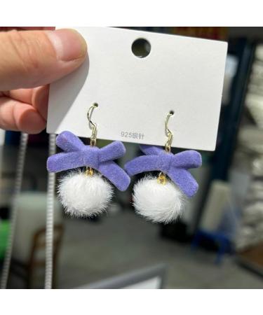 Feyley Earrings - Exaggerated Plush Bowknot Ear Jewelry | Perfect Blue Gift for New Year's & Birthdays - Buy Online on GoSupps.com