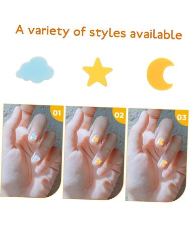 FRCOLOR Pack of 5 Nail Art DIY Nail Art Decoration Polymer Discs DIY Manicure Accessories Candy Decoration Nail Glitter Polymer Sprinkles Patch Star Polymer Clay Moon Decorations - Buy Online on GoSupps.com