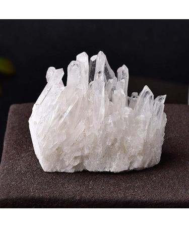 Natural Crystals 1PC Natural Raw Quartz White Clear Crystal Cluster Stones Crystal Point Specimen Home Decoration Raw Crystals Minerales (Color : Random Delivery Size : 5pcs) 5pcs Random Delivery