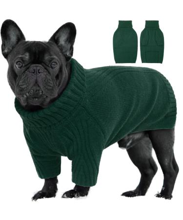 Iecoii dog sweater sweater for dogs dog sweaters for small medium -sized large dogs warm turtleneck dog sweater winter dog clothing for cats chihuahua French bulldog Labrador medium green - Buy Online on GoSupps.com