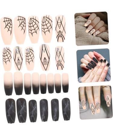 minkissy 3 Sets Halloween Fake Nails 4th of July Nails Press on Nail Decoration Nail Art Decoration Fake Nails French DIY Manicure Supply Artificial Nail Manicure False Nail Ghost Decor Abs - Buy Online on GoSupps.com