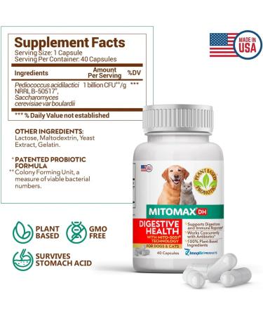 MitoMax-Premium Probiotics for Dogs and Cats | 40 Capsules | Imagilin Technology LLC - Buy Online on GoSupps.com