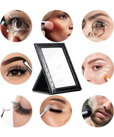 Portable Folding Makeup Mirror w/ Adjustable Stand for Travel/Desk - EIGSHOW (8X5.9 Inch) - Buy Online on GoSupps.com