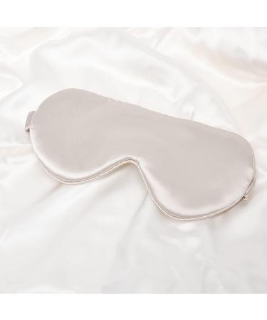 Seciiwod Silk Sleep Mask - 100% Mulberry Silk, Light-Proof, Breathable & Skin-Friendly - Champagne - Buy Online on GoSupps.com
