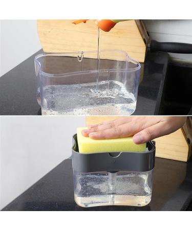 FINPAN Kitchen Brush Cleaning Semen Box Automatic Liquid Dispenser Push-Type Automatic Liquid Outlet Box Pad Dishwashing Soap Liquid Box Hand Soap Dispenser - Buy Online on GoSupps.com
